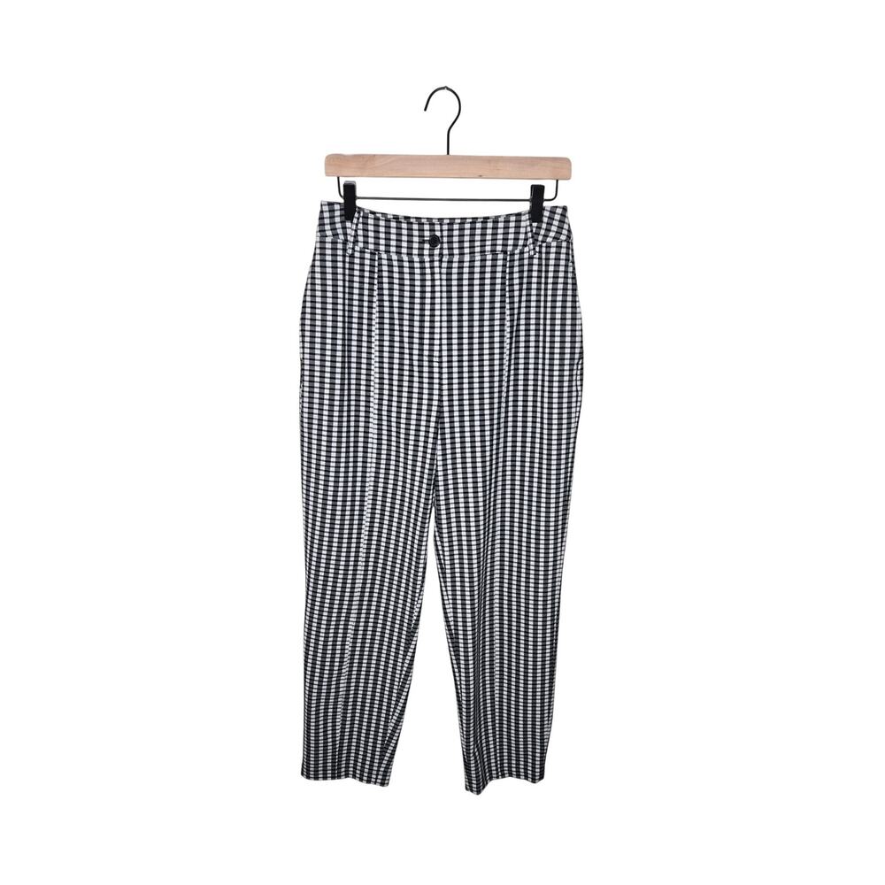 OPEN EDIT Women’s Gingham Pants Black & White Size Medium